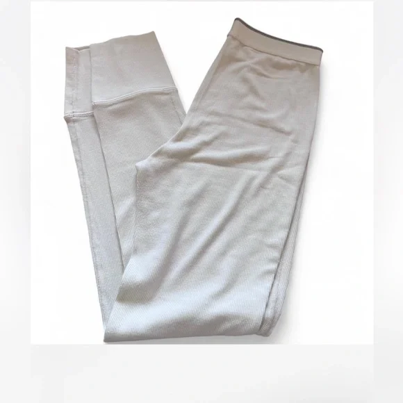 Vintage Joah Brown Cream Ribbed Leggings thermal - Picture 5 of 8